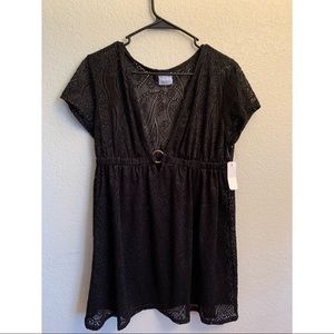 Short Black Bikini Tunic Dress